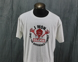 Vintage Graphic T-shirt - I Won Spot the Differences Globe Newspaper - M... - £39.50 GBP