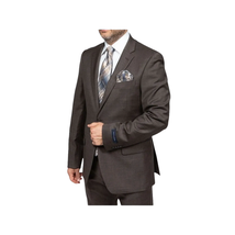 Mens TOMMY HILFIGER Suit Wool Blend 2 Button Side Vent Shark Texture 0132 Brown image 2