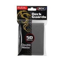 50 BCW GAMING DECK GUARD (SLEEVES) - MATTE - GRAY (GREY) - £5.27 GBP