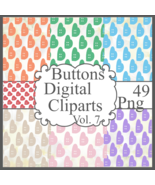 Buttons Digital Cliparts Vol. 7 - $37.17 MXN