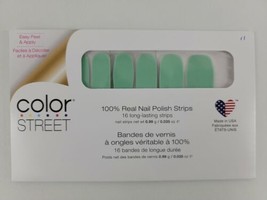 Color Street OSLO AND STEADY Real Nail Polish Strips Mint Green Creme RE... - £26.05 GBP