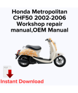 Honda Metropolitan CHF50 2002,2003,2004,2005,2006 Workshop repair manual... - $27.30 CAD