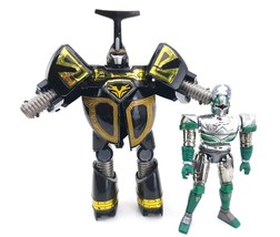 Vintage Bandai 1997 Beetleborgs Metalic Green + Deluxe Transforming Roboborg  - £11.00 GBP