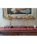 Pair of candelabras in gilt bronze and onyx, style Restoration - €559,57 EUR
