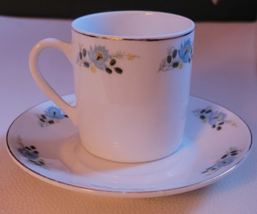 2 Pcs. Teacup and Saucer Set Made in China Gaobei Ick Blue Flowers Colle... - $21.11 CAD