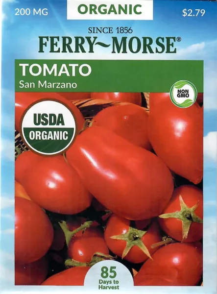 Tomato San Marano Organic Vegetable Seeds Non-Gmo - Ferry Morse 12/24 Fresh Gard - $9.20