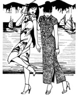 Folkwear Hong Kong Cheongsam #122 Orient Asian Dress Sewing Pattern folk... - $27.85 CAD