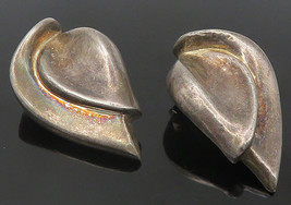TITOK 925 Sterling Silver - Vintage Modernist Non Pierce Drop Earrings -... - $64.73
