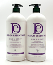 Design Essentials Milk &amp; Honey Neutralizing Conditioning Shampoo 32 oz-2 Pack - £44.42 GBP