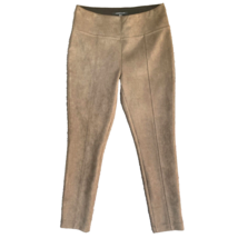 Andrew Marc Pants Womens M Brown Pull On Suede Feel Relaxed Casual Slack... - £17.49 GBP