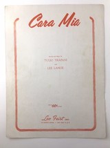 Cara Mia Tulio Trapani  Lee Lange  Sheet Music  ~ 1954 ~  Leo Feist Inc. - £6.36 GBP