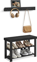 SONGMICS Coat Rack Shoe Bench Set, Hall Tree with Bench, Entryway Furniture - £54.26 GBP