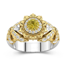 Sunflower Ring in Gold With Butterfly You Are My Sunshine Ring Engagement Ring - £122.67 GBP