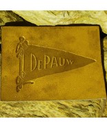 De Pauw University Antique Leather Tobacco Premium Seal Ca 1900 College ... - $442.66 MXN