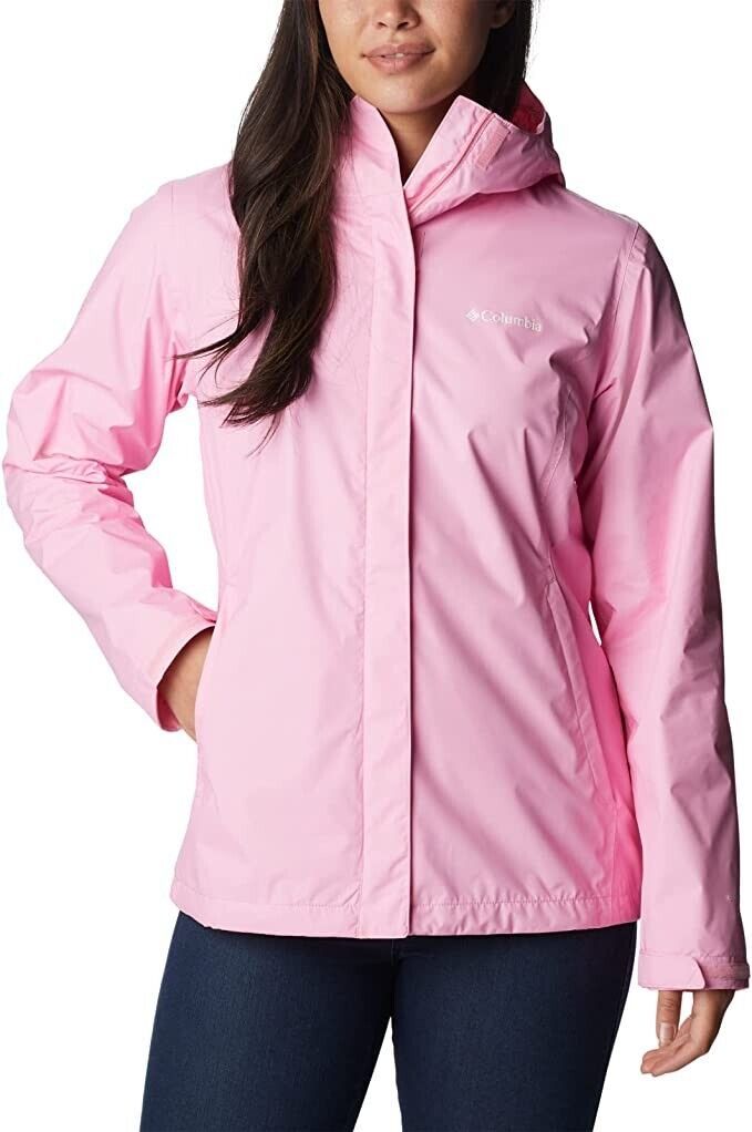 Primary image for COLUMBIA WOMENS ARCADIA II RAIN JACKET WILD ROSE SIZE 1X