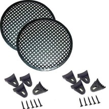 1 Pair 6.5&quot; Grill Waffle Speaker Sub Woofer Speaker Grills With Clips An... - £26.58 GBP