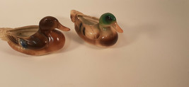 Mid-century Duck Planters, Cool Retro Ceramic Ducks - $13.10