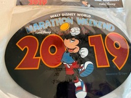 New 2019 runDisney Marathon Weekend Car Magnet Walt Disney World Mickey Lg Oval - £6.14 GBP