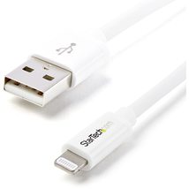 StarTech.com 2m (6ft) Long White Apple 8-pin Lightning Connector to USB Cable fo - £23.30 GBP