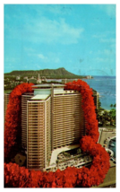 Ilikai overlooking Waikiki the Yacht Harbor Hawaii Postcard Posted 1966 - £6.95 GBP