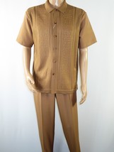 Men Silversilk 2pc walking leisure suit Italian woven knits 3125 Cafe Co... - $104.99