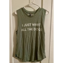 I Just Want All The Dogs Women&#39;s Tank Top / Light Green Tank Top/ Dog Lover - £11.94 GBP