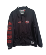 Mitchell &amp; Ness NFL Throwbacks San Francisco 49ers Coach Jacket Black Si... - $73.94 CAD