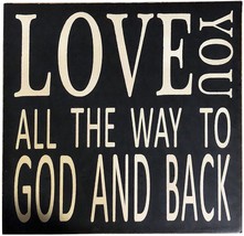 Rustic Box Sign Decor with Saying Wood Plaque Hanging Wall Art Sign Love you all - £8.17 GBP