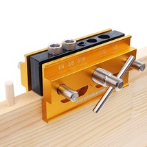 Gold Self Centering Doweling Jig Kit 2 Inch 6Pc Drill Guide Bushings Set Adjusta - £47.17 GBP