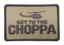 &quot;Get to Da Choppa!&quot; Arnold Predator Movie Tactical Hook Patch [3.75 X 2.5 -PM-3] - £7.84 GBP