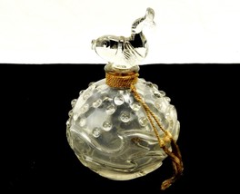 Round Glass Perfume Bottle w/Rope Tassels, Glass Fish Stopper, Waves &amp; B... - £31.29 GBP
