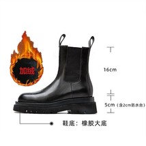 Woman Chelsea Boots Fashion Platform Black Shoes Autumn Winter Punk Gothic Luxur - £57.73 GBP