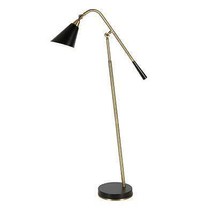 52&quot; Black Swing Arm Floor Lamp With Black Cone Shade - £183.63 GBP