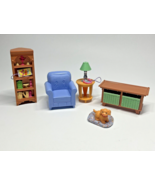 Fisher Price Loving Family Furniture Living Room SET Couch Table Lamp Bo... - $322.93 MXN