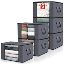 Fab totes 6-Pack Clothes Storage Foldable Blanket Storage Bags Storage C... - $49.49