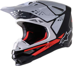 Alpinestars Supertech M8 Factory Black White Red Helmet MX Motocross ATV Adult - £430.55 GBP