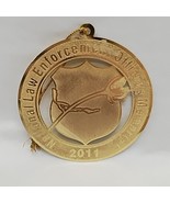 National Law Enforcement Officers Memorial 2011 Gold Colored Ornament Tr... - $281.28 MXN