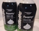 2x Gillette Foamy Lemon Lime Shave Foam 11 oz Each New Dented Can - £47.14 GBP