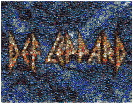 Amazing Def Leppard album photo mosaic LIMTED Ed.8.5X11 - $11.51