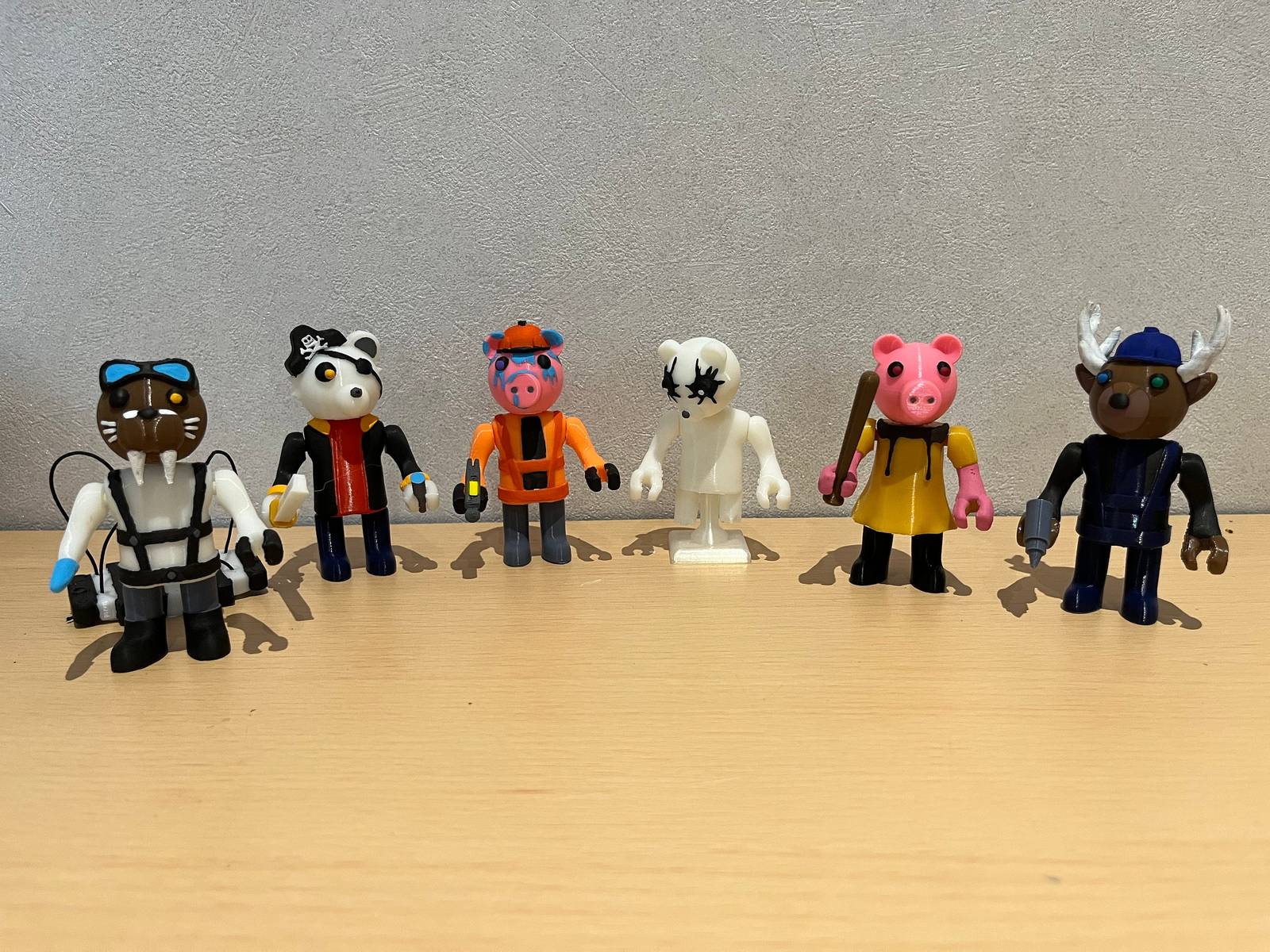 Gobi, Bremma, Dilitricio, Peb, Piggy cousin, Walious fullbody figures