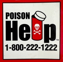 Poison Control Help Magnet Advertisement Vintage Medical Skull Cross Bon... - $19.99