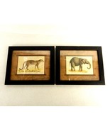 Set of 2 Framed Animal Litho Prints, Leopard and Baby Elephant, Karl Bro... - £30.79 GBP