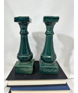 rowe pottery works candlesticks Candle Holder Green Teal Ceramic RPW Pai... - $1,281.53 MXN