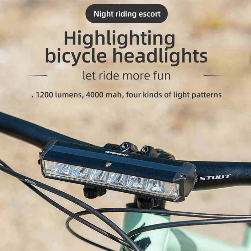 Bicycle Headlight 1400lumen Usb Charging Bike Front Light 4000mah Waterproof - £12.07 GBP+