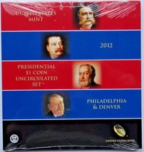 AMERICAN PRESIDENTIAL $1 P &amp; D 2012 SET STILL WRAP IN PLASTIC MINT UNC C... - £58.58 GBP