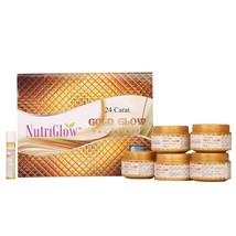 NutriGlow 24 Carat Gold Glow Facial Kit 6-Pieces Skin Care Set, 250gm+10ml - £19.37 GBP