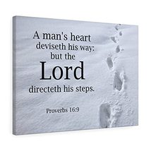 Express Your Love Gifts Scripture Canvas The Lord Directeth Steps Proverbs 16:9  - £81.35 GBP