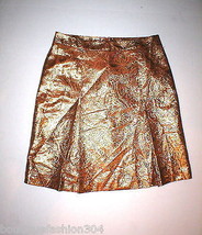 New Womens NWT $158 Ellen Tracy Skirt 10 Metallic Gold Topaz Office Party Work - £54.31 GBP