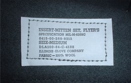 USAF US Air Force arctic flying mittens; unissued; med 1984; Illinois Gl... - $50.00