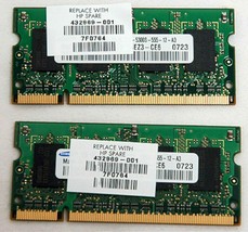 NEW HP Pavilion dv9000 Laptop 1GB DDR2 RAM 432969-001 2 512MB Memory Sticks - £11.06 GBP